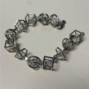 Atelier Swarovski Silver Geometric Bracelet